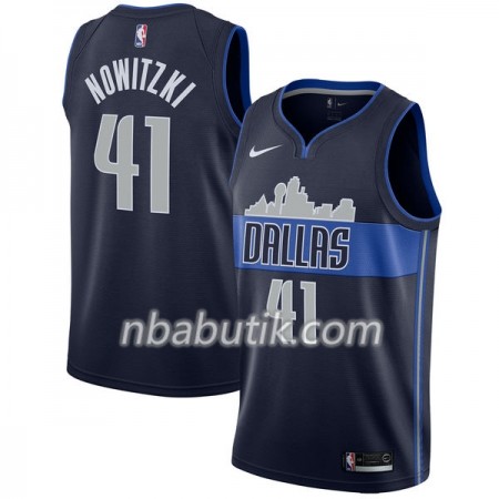 NBA Mænd Trøje Dallas Mavericks Dirk Nowitzki 41 Nike 2017-18 Navy Swingman NBA Mænd Trøje Dallas Mavericks Dirk Nowitzki 41 Nike 2017-18 Navy Swingman